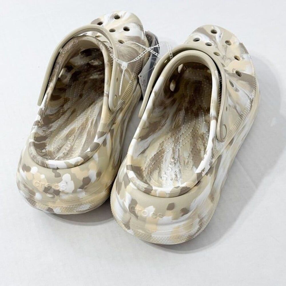 Crocs NWT Sz M12/W14 Bone Multi Classic Crush Platform Clogs - Picture 7 of 9